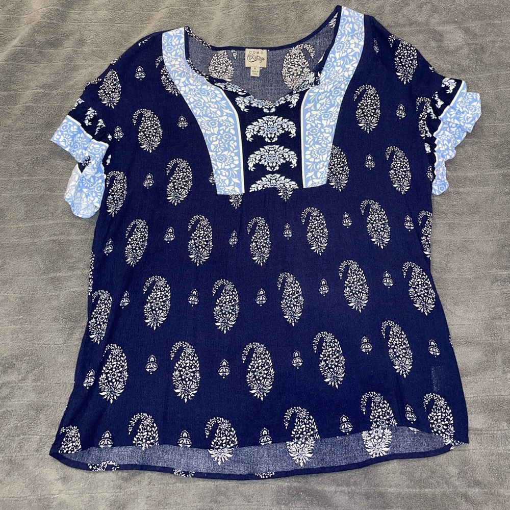 Tri color blouse